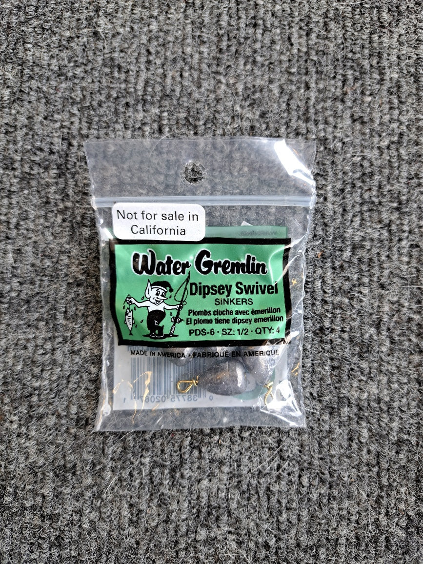 Water Gremlin Dipsey Swivel Sinkers