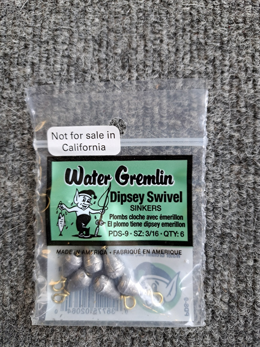 Water Gremlin Dipsey Swivel Sinkers