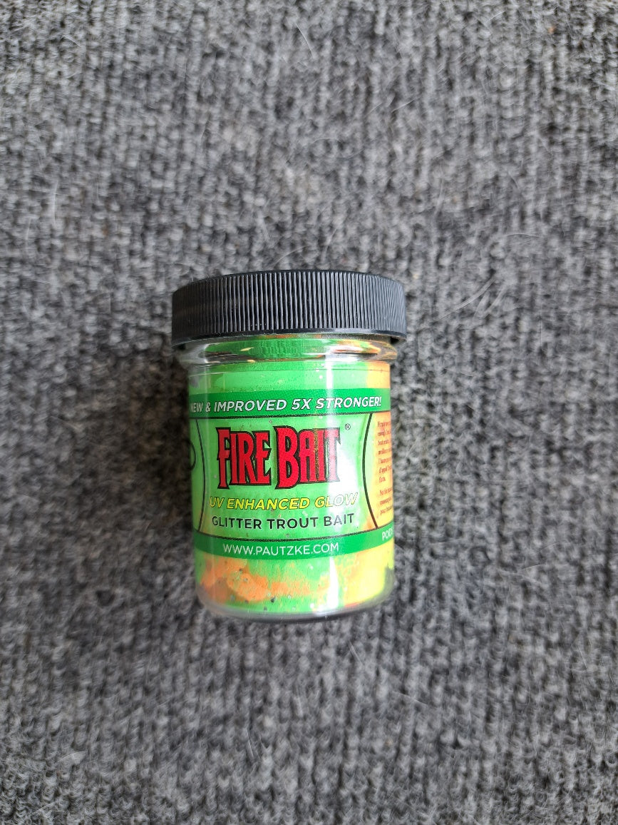 Fire Bait UV Enhanced Glow Glitter Trout Bait