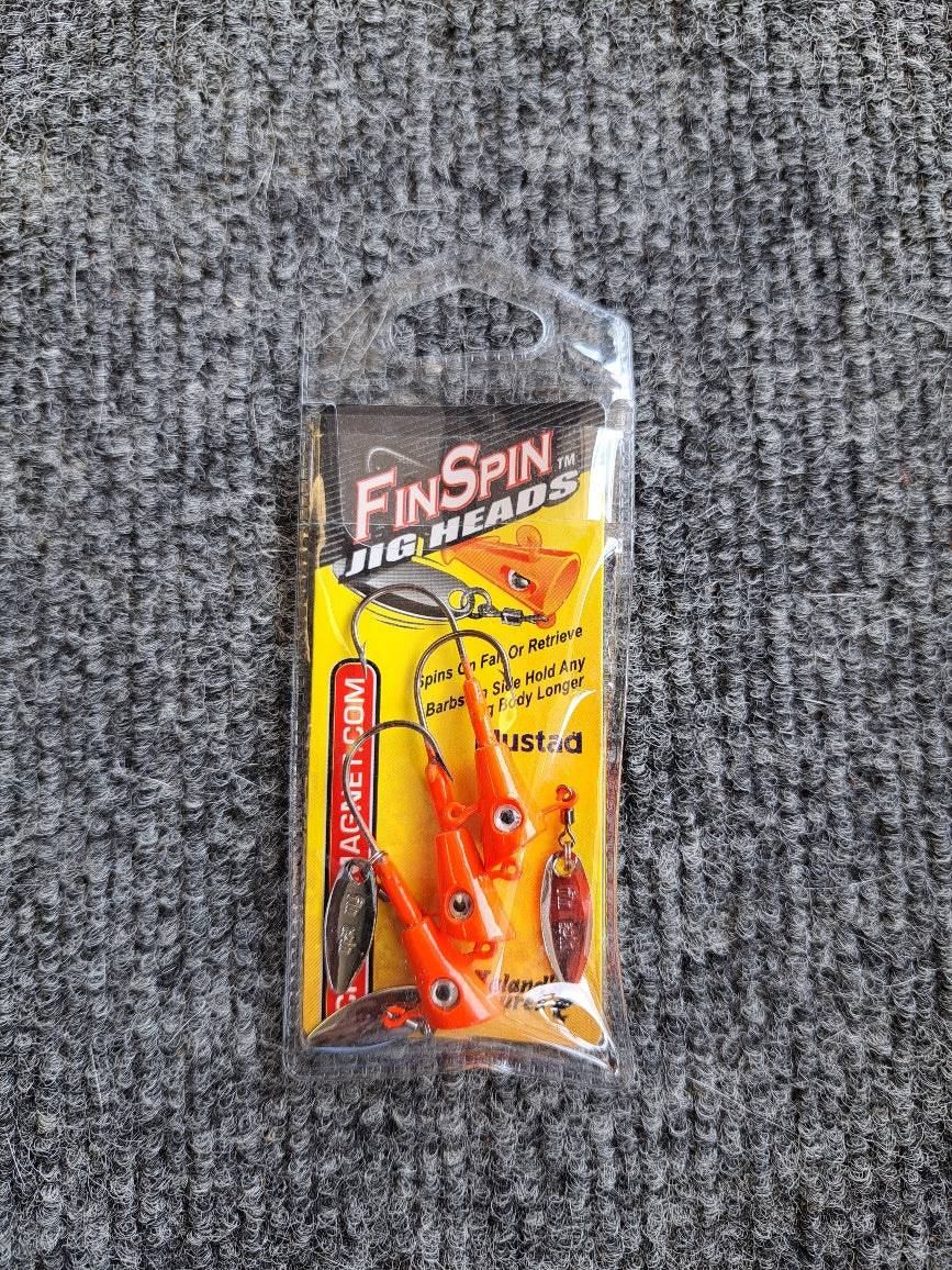 Fin Spin Jig Heads 3pc Packs
