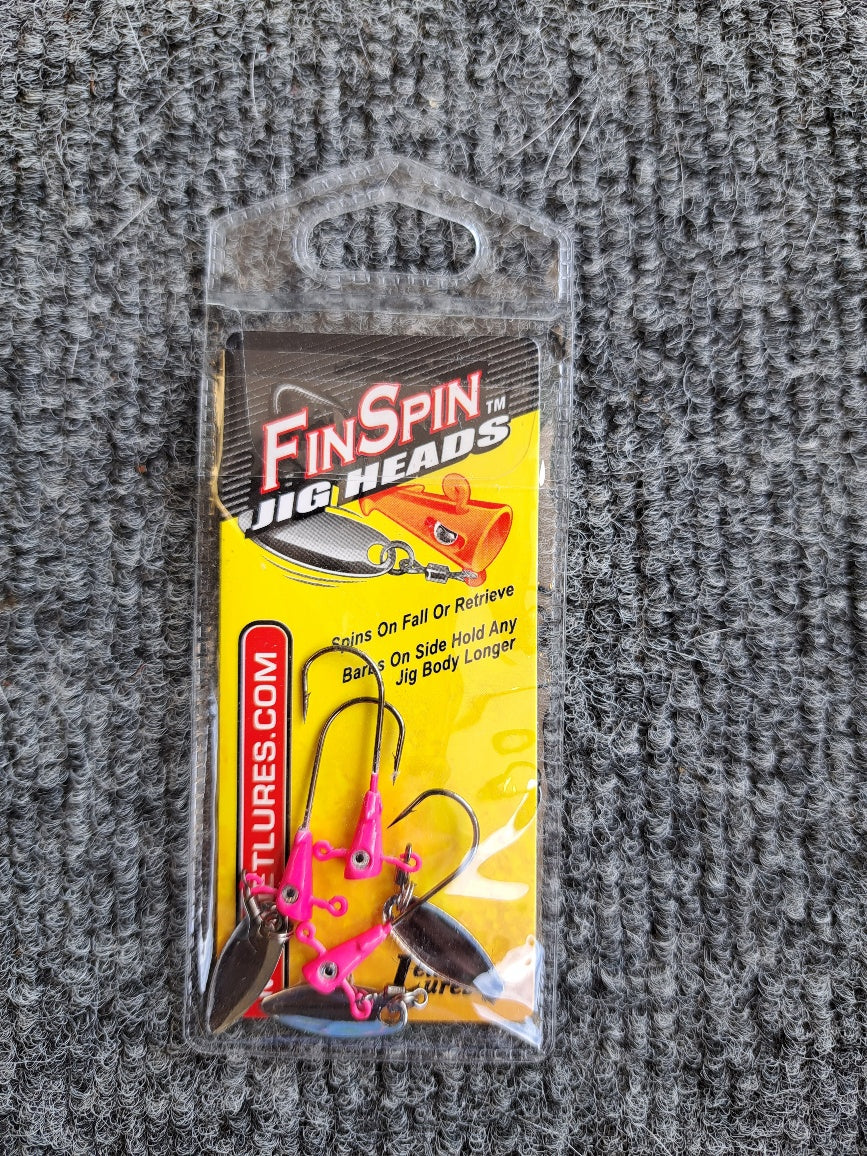Fin Spin Jig Heads 3pc Packs