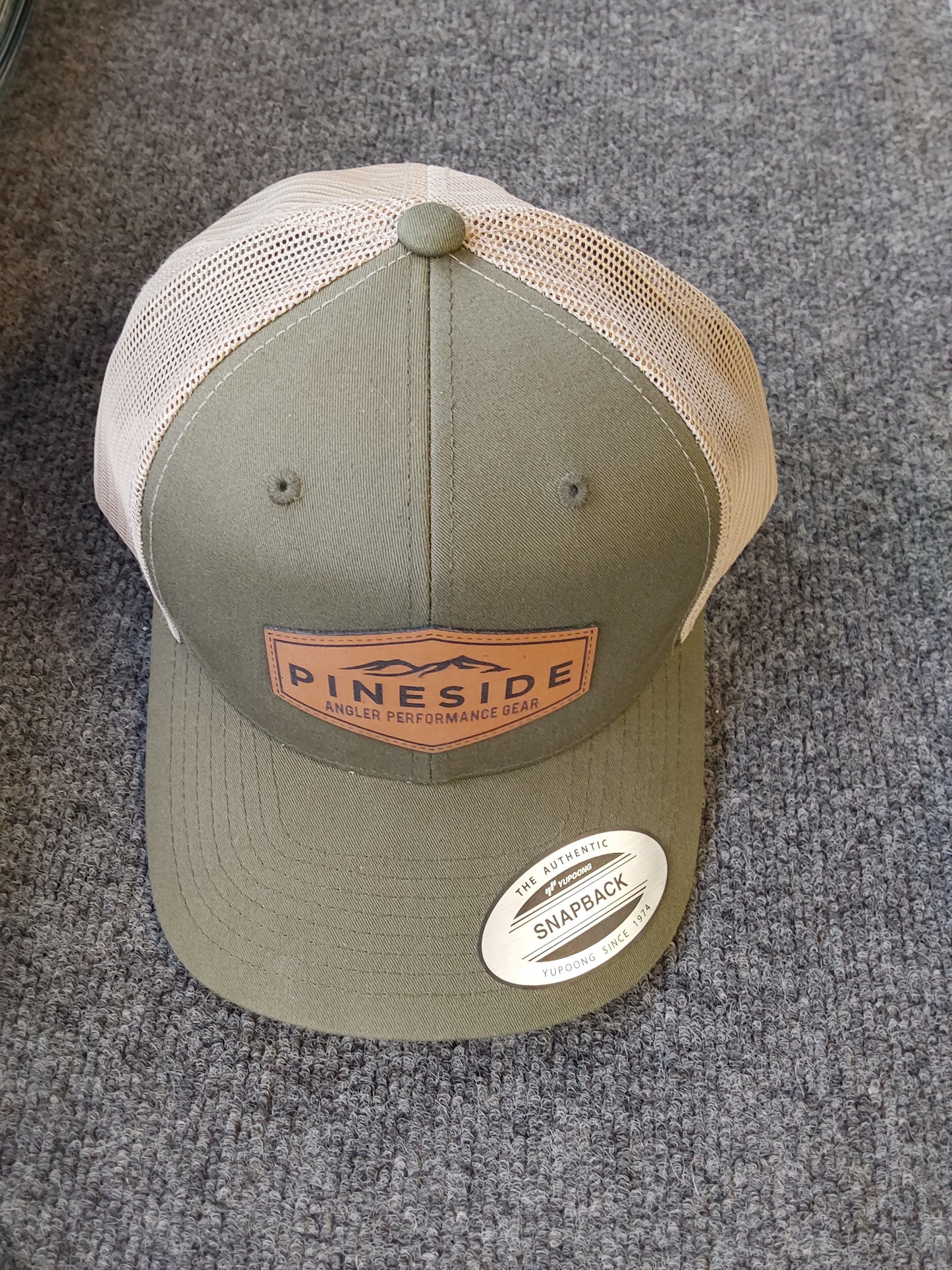PINESIDE Hat Olive Green Trucker Mesh