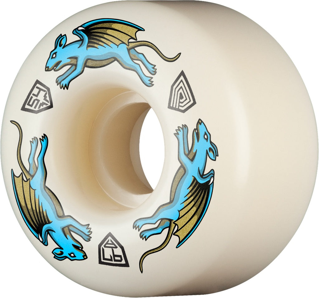 POWELL DRAGON FORMULA BLUE NANO RATS AV4 54MM X 34MM 97A (Set of 4)
