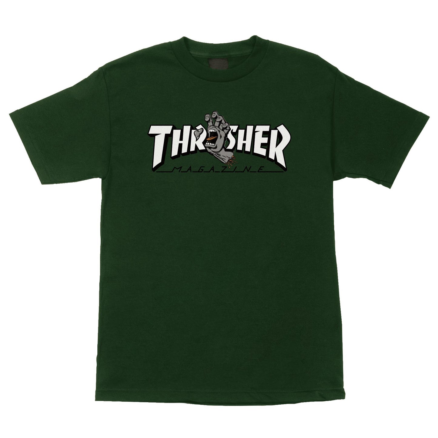 Thrasher Screaming Logo S/S Heavyweight T-Shirt Mens Dark Green