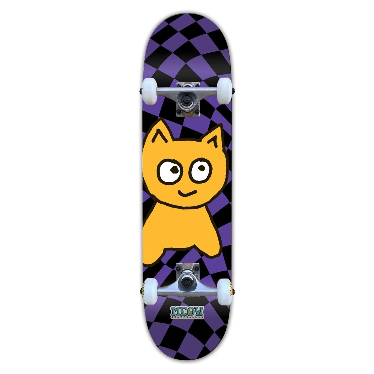 Meow Big Cat Checker Twist Purple Complete 8.25"