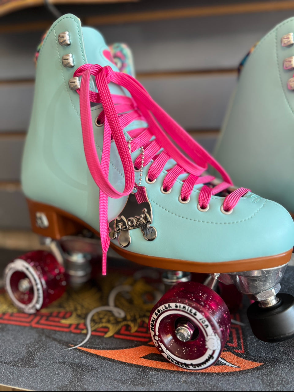 Moxi Beach Bunny Sky Blue Roller Skates - Size 7 (Fits like women's size 8)
