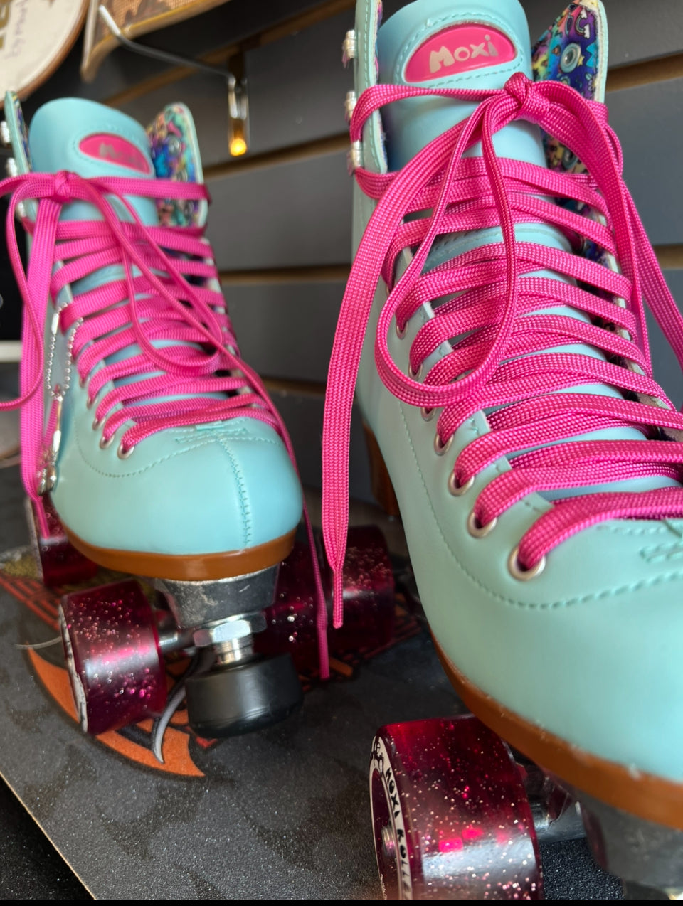 Moxi Beach Bunny Sky Blue Roller Skates - Size 7 (Fits like women's size 8)
