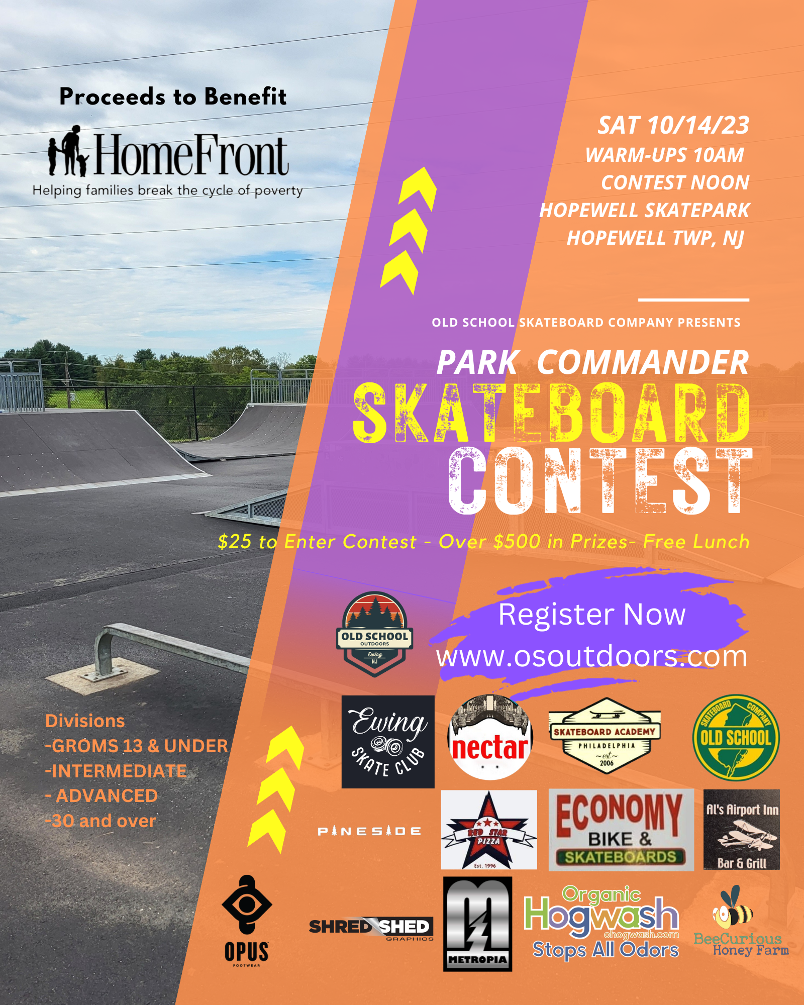 Park Commander Skateboard Contest Registration/Waiver – Old School