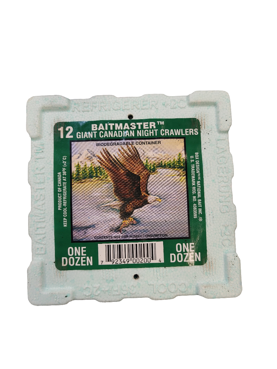 Bait Master Giant Canadian Night Crawlers (foam)