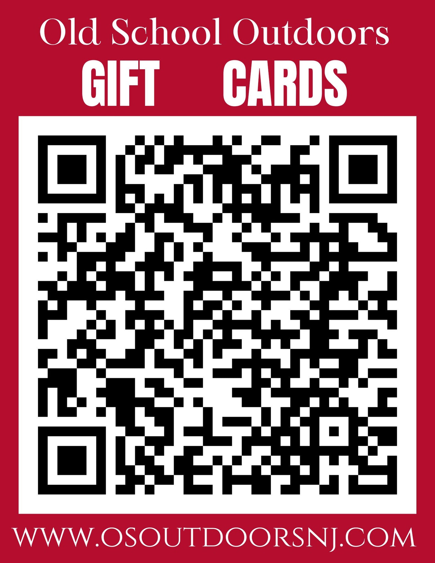 Gift Card: Old School Outdoors