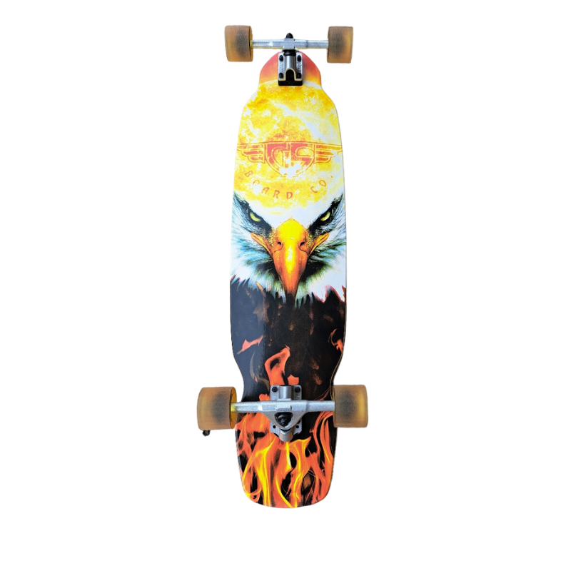 Gravity 39" Carve Burning Eagle Longboard