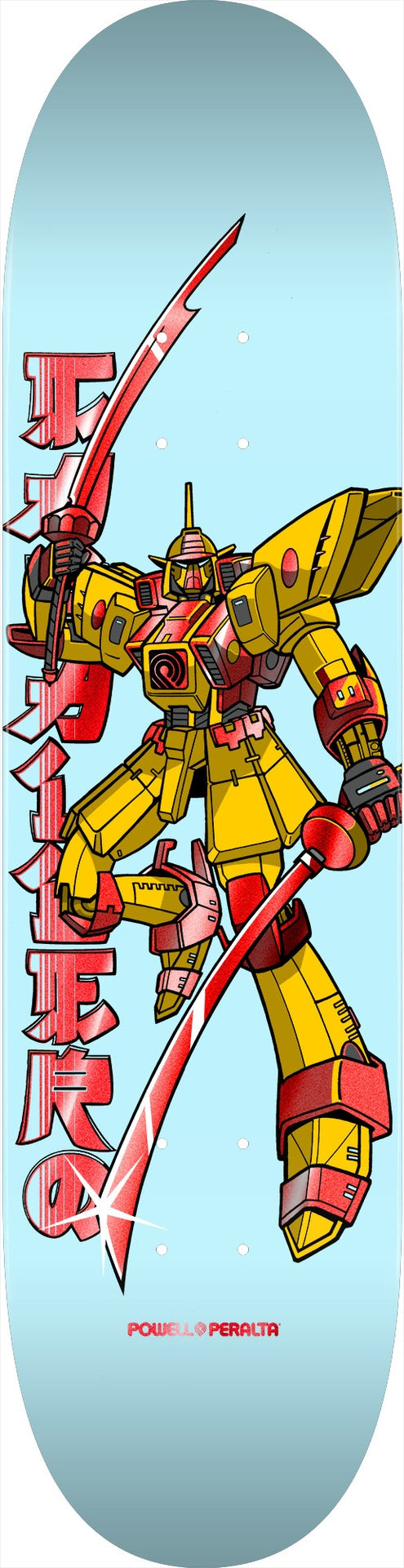 POWELL CABALLERO GUNDAM LIGHT BLUE/RED FOIL DECK 8.5