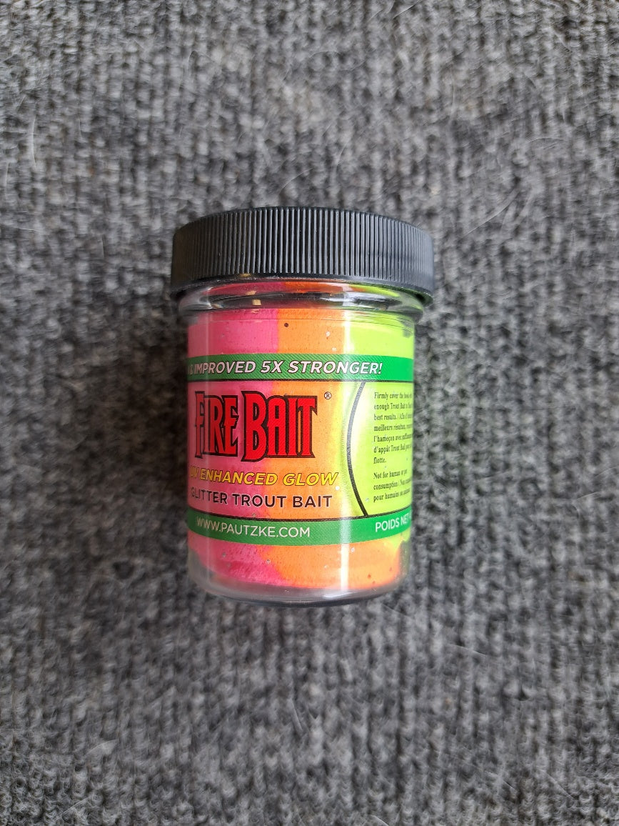 Fire Bait UV Enhanced Glow Glitter Trout Bait