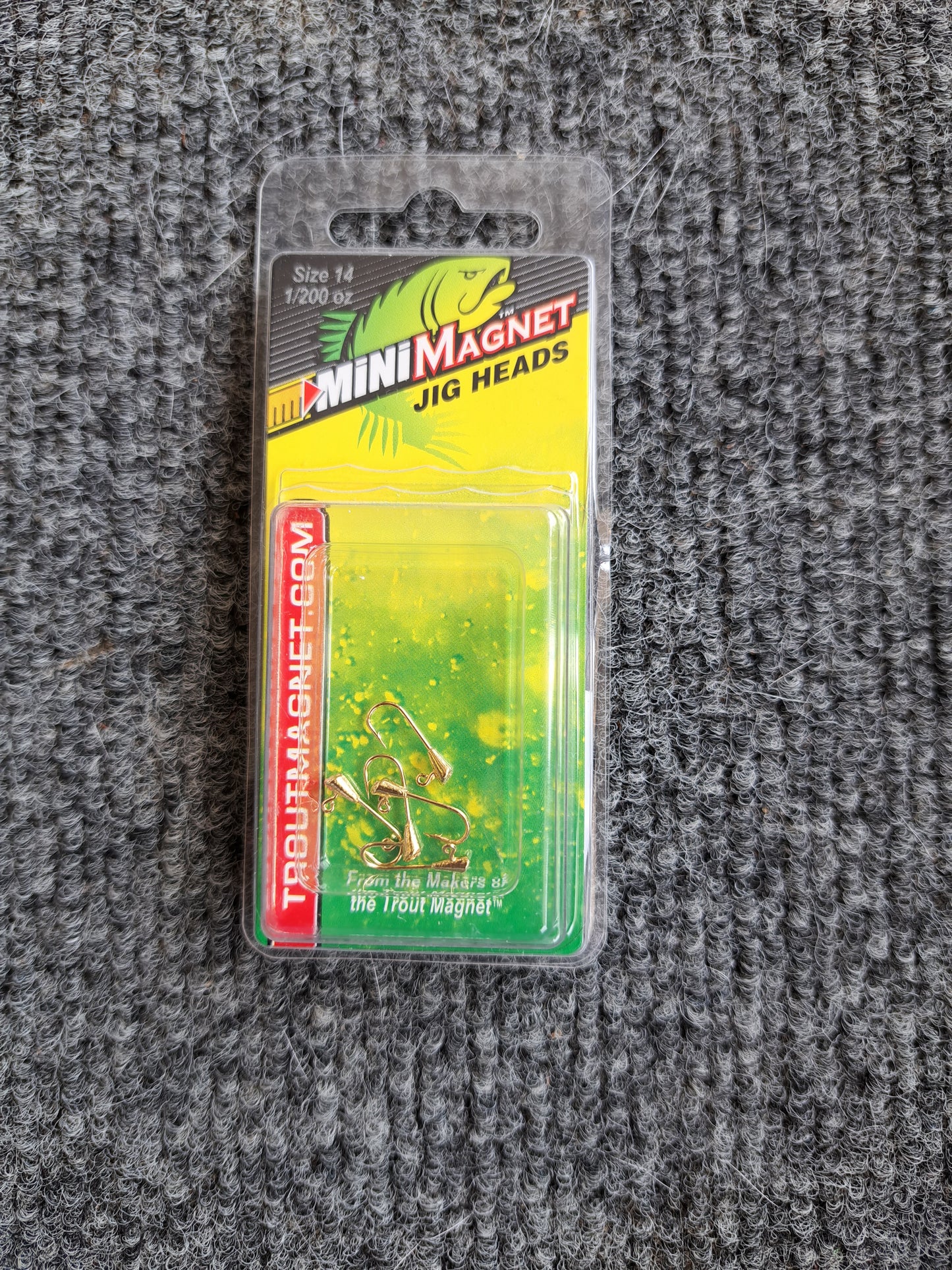 Mini Magnet Jig Head-1/200oz Gold 5pk