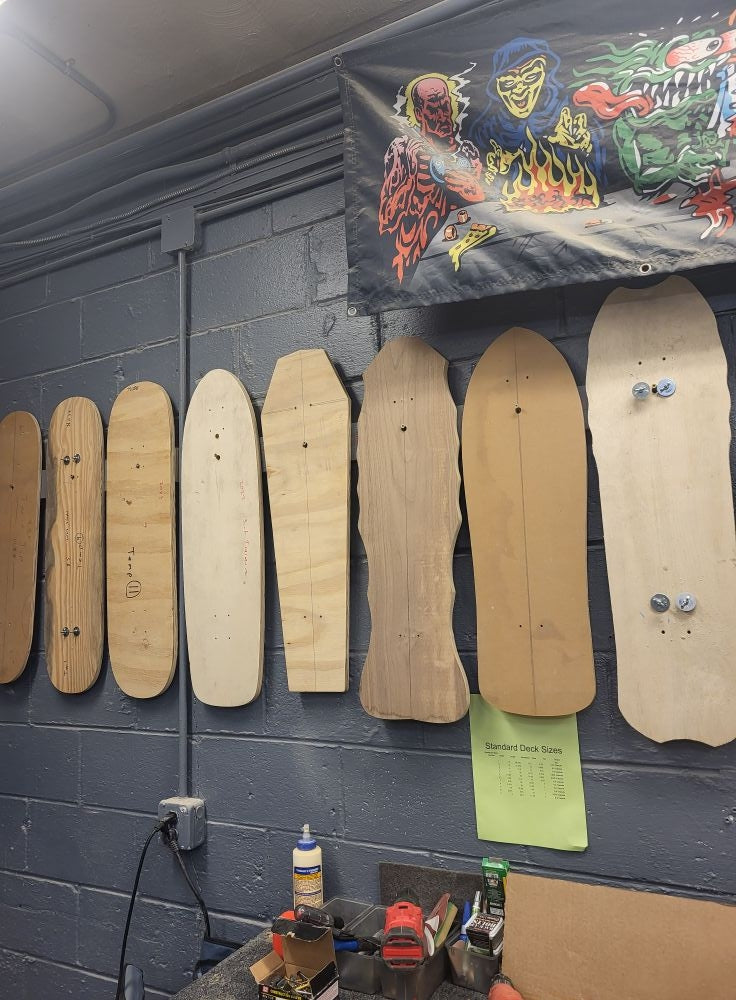 Skateboard Deck Building Workshop -  Woodworking and Pattern Making