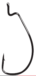 Worm Hooks, Offset Shank, EWG - NS Black (584)