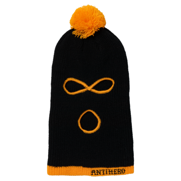Anti-Hero Full Face Pomski Beanie Black/Orange