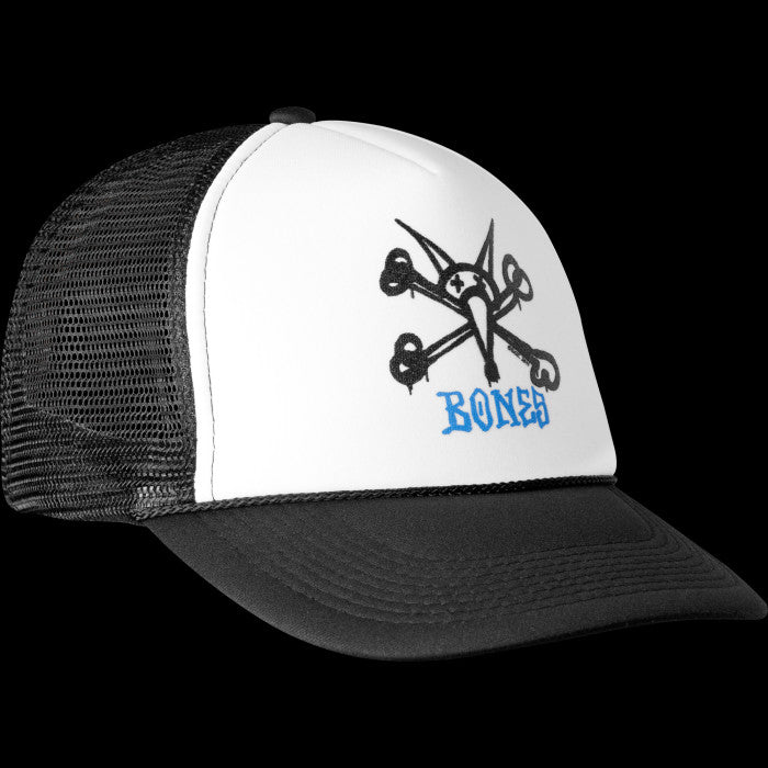Powell Vato Rat Bones Trucker Hat White/Black