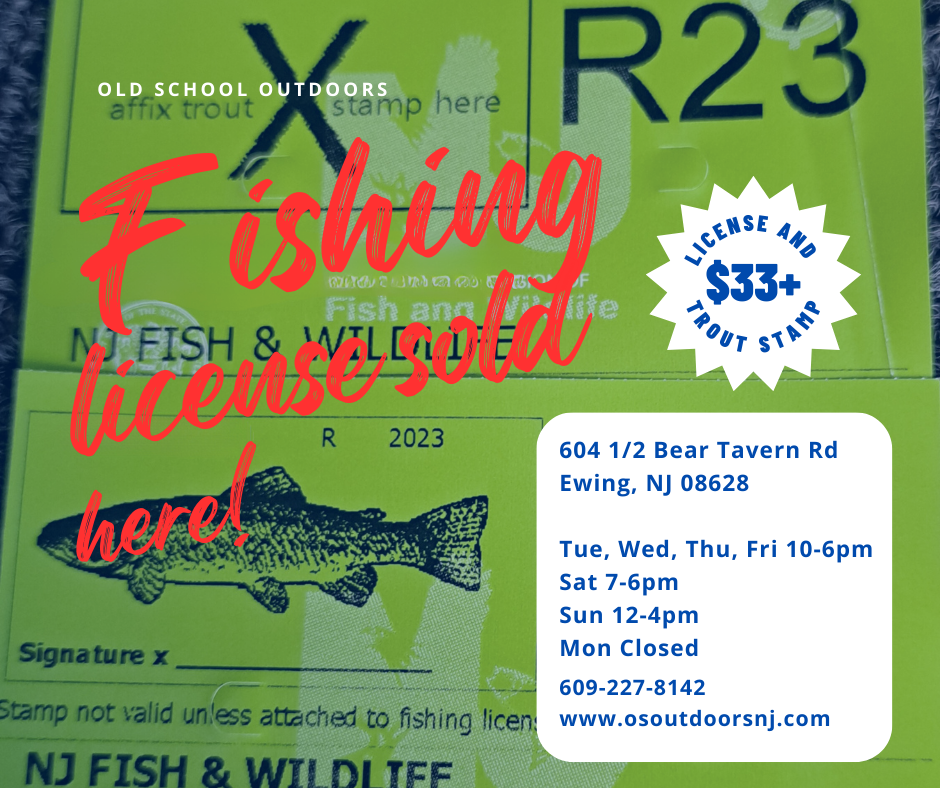 Fishing License NJ Residence+Trout Stamp / Store Sale Only