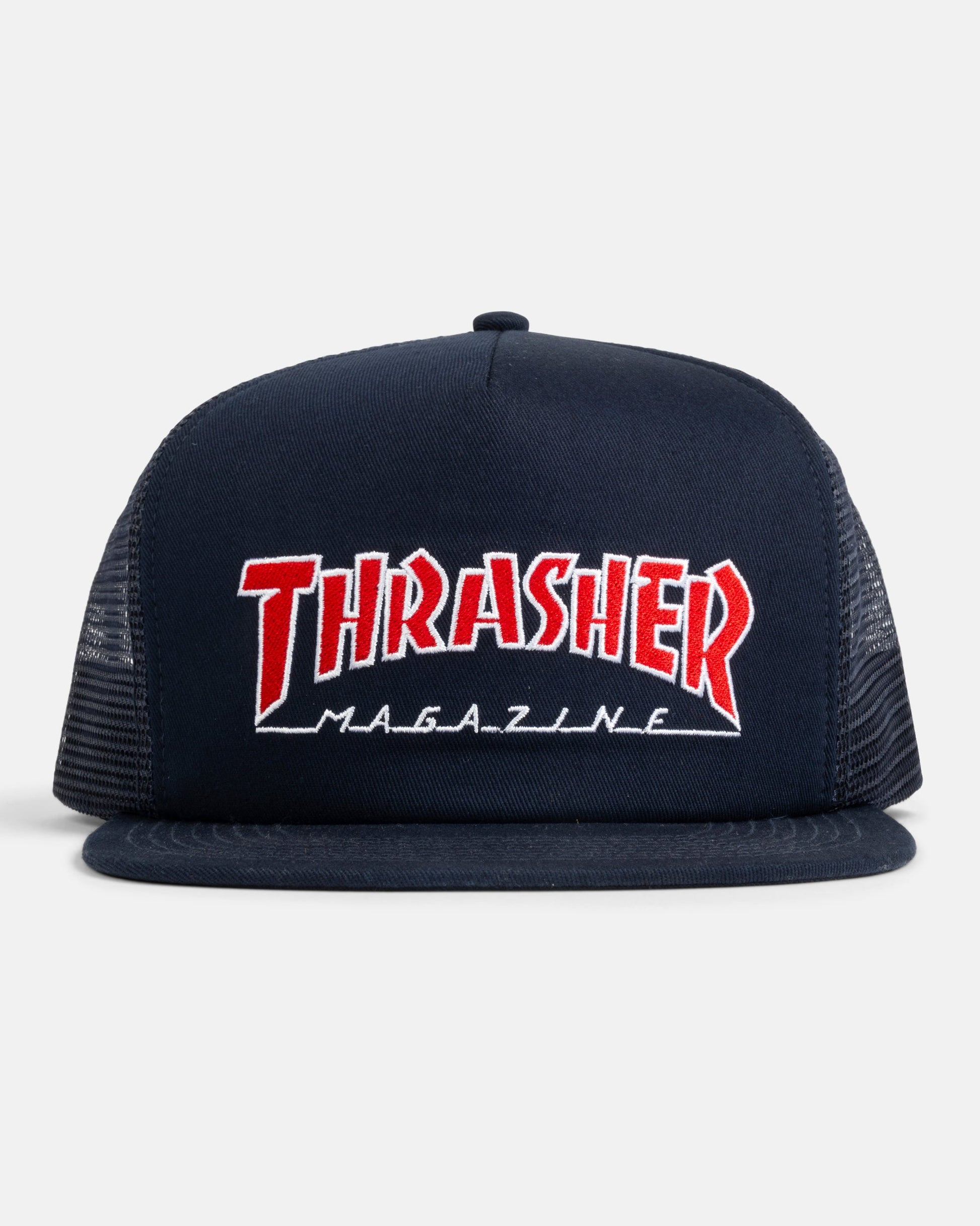 Thrasher Outlined Trucker Hat Navy