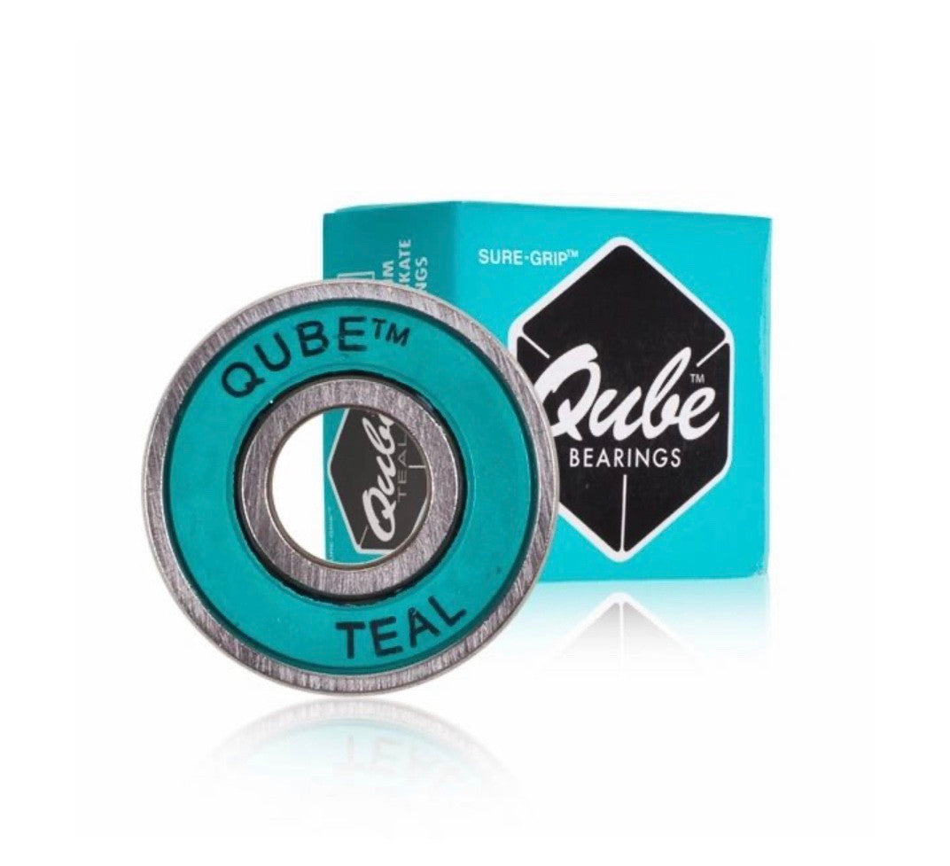Qube Teal Roller Skate Bearings - 7mm, 8mm