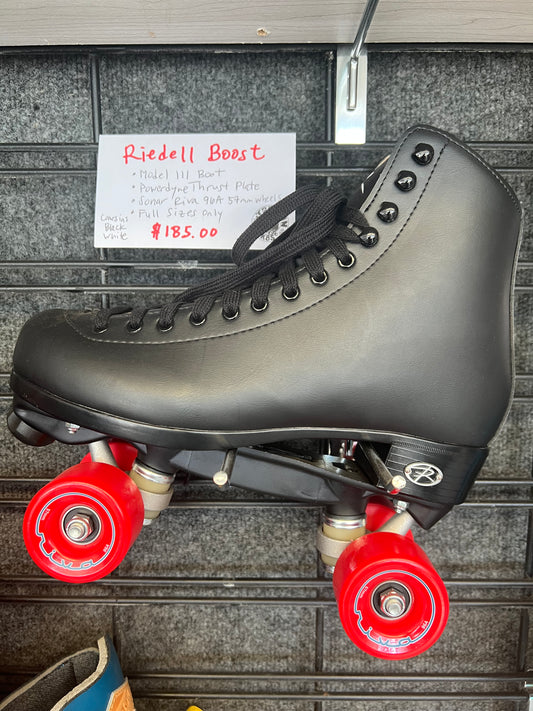Riedell Boost 111 Roller Skates with Red Wheels - Sizes 8, 9, 10