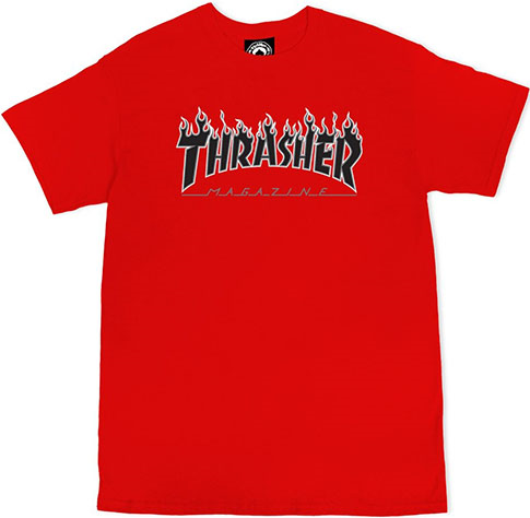 THRASHER FLAME RED T-SHIRT