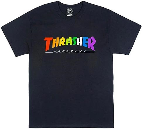 THRASHER RAINBOW MAD LOGO BLACK