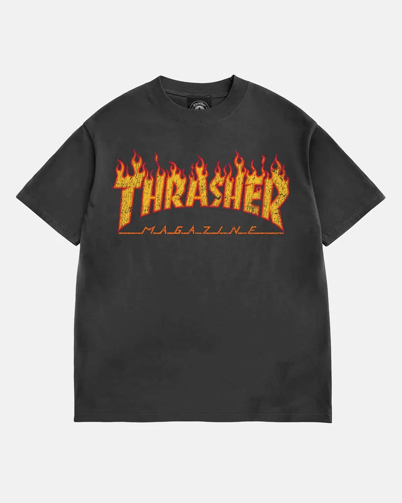 THRASHER FLAME VINTAGE BLACK SS